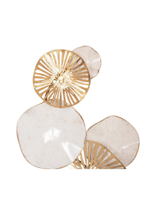 HomeMarkt From Gold White Metal 74.5x10x38cm