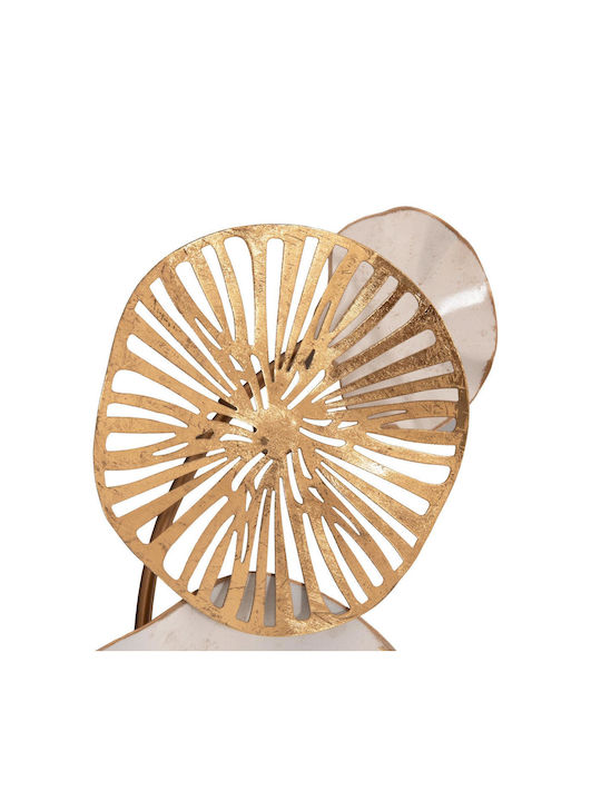 HomeMarkt From Gold White Metal 74.5x10x38cm