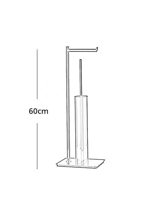 Wall Mounted Toilet Paper Holder and Bidet Set 15x20x60cm Bronze Art 0150-mm-2l Black Mat