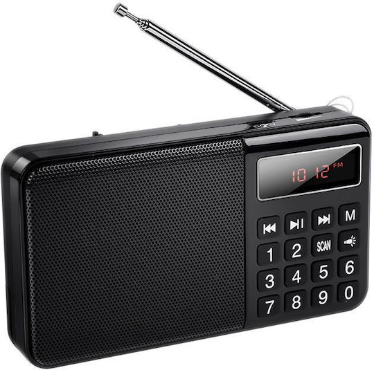 Hoco HI50 Επιτραπέζιο Ραδιόφωνο Μπαταρίας με Bluetooth και USB Μαύρο