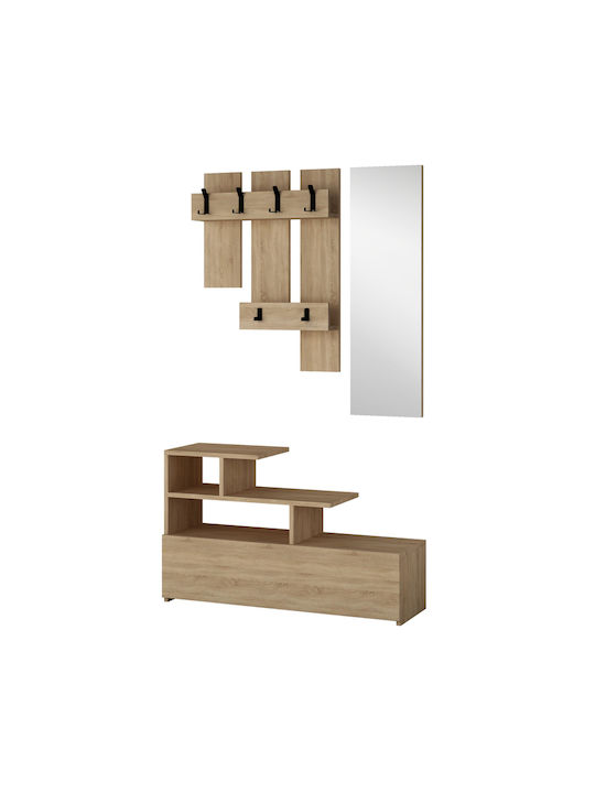 Vesty Mobilier de Intrare cu Oglindă / Cuier & Dulap pentru Pantofi 100x30x61buc