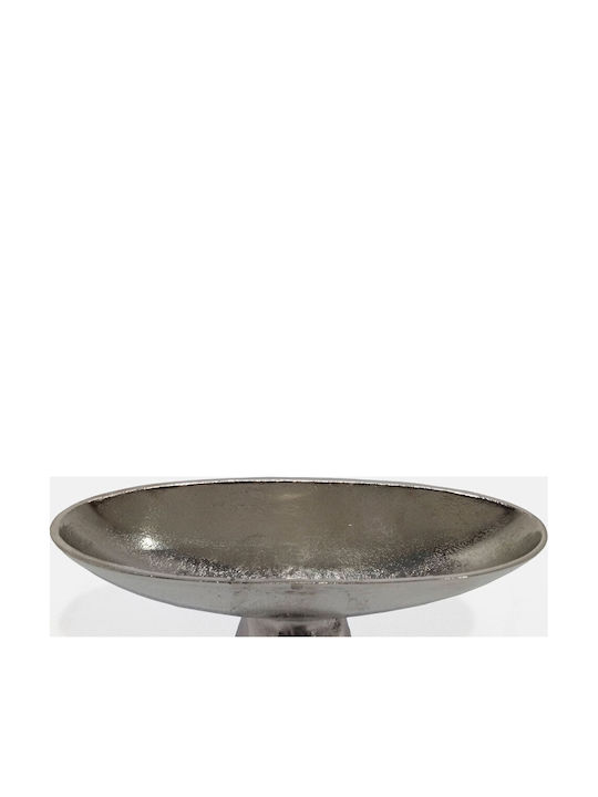 InTheBox Dekorative Schüssel Aluminium Sockel Silber 35.5x12x15.25cm 1Stück