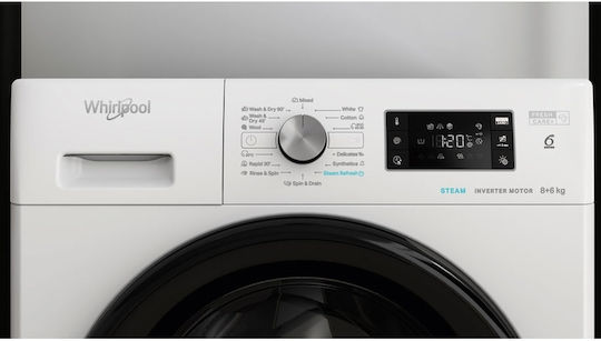 Whirlpool Waschtrockner 8kg/6kg Dampf 1400 Umdrehungen