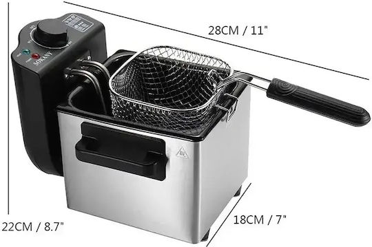 Sokany WJ-804 Deep Fryer 1.5lt Silver