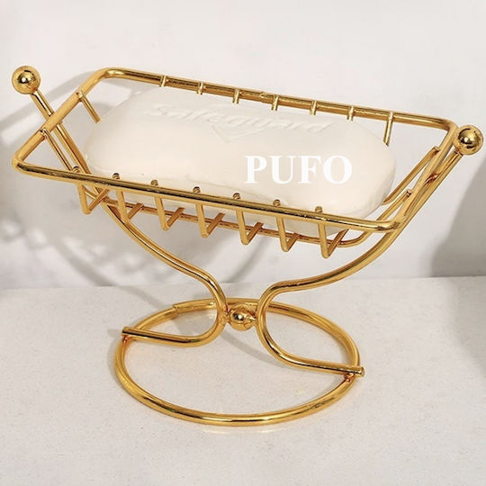 Tabletop Soap Dish Metallic Gold