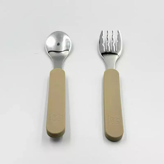 Pandaboo Baby Set with Fork made of Metal 2pcs