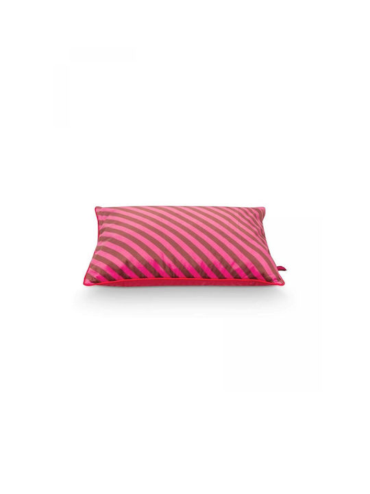 PiP Studio PiP Studio Throw Pillow Sofa Cushion Block Stripes Dark Pink 35x50cm