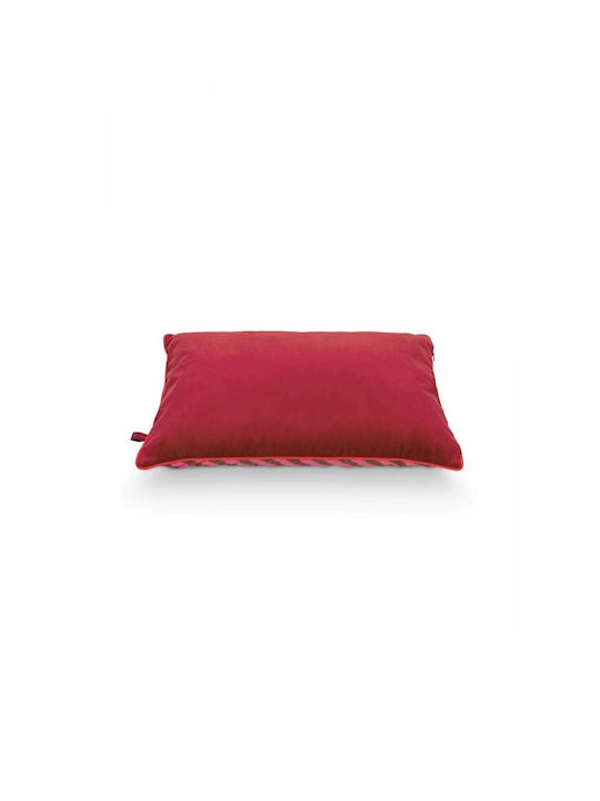 PiP Studio PiP Studio Throw Pillow Sofa Cushion Block Stripes Dark Pink 35x50cm