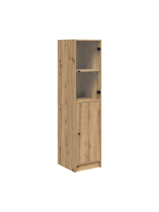 Витрина за дневна от ПДЧ със стъкло Artisan Oak 35x37x142см