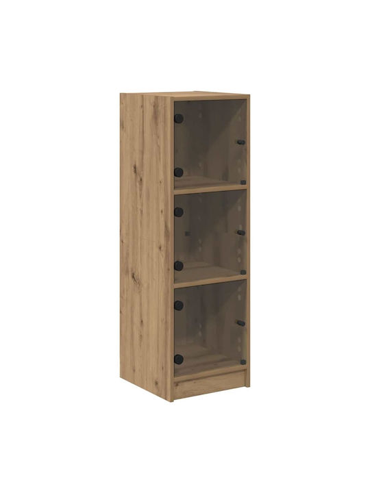 Висулка Витрина за хол от ПДЧ със Стъкло Artisan Oak 35x37x109см