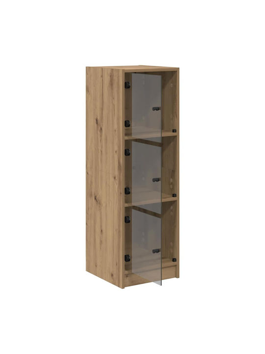 Висулка Витрина за хол от ПДЧ със Стъкло Artisan Oak 35x37x109см