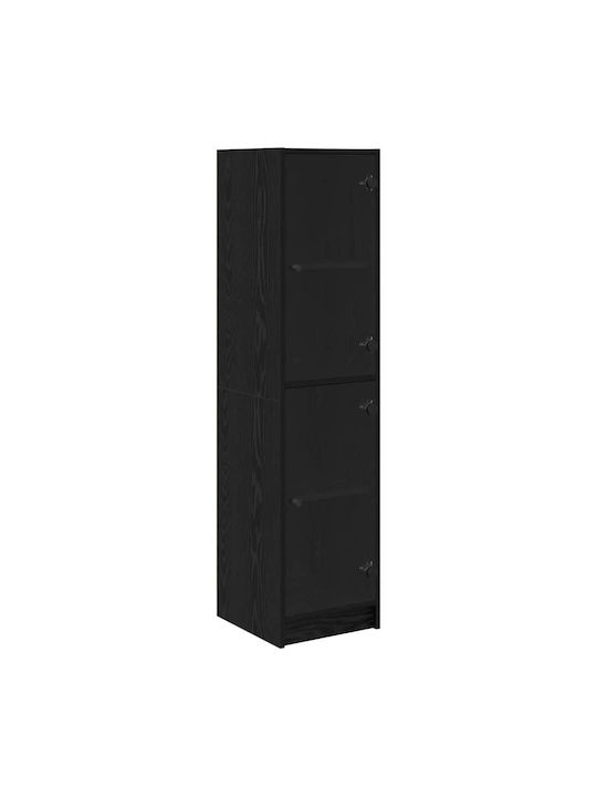 Висулка Витрина за хол от ПДЧ със Стъкло Black Beech 35x37x142см