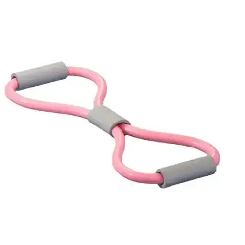 Bandă de rezistență pentru exerciții cu barete incrucisate cu mânere Roz
