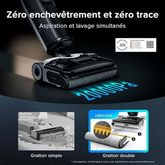 Roborock F25 Ace Combo Επαναφορτιζόμενη Σκούπα Stick Λευκή