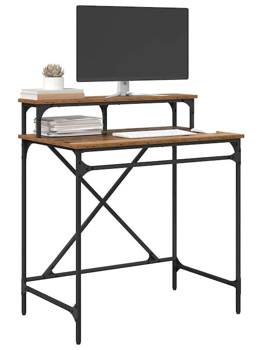 Computer Büro Holz Old Wood mit Metallbeinen 80x50x90cm