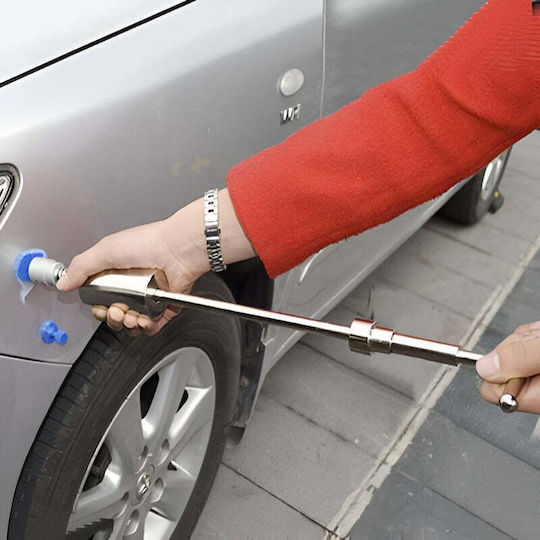 Kit Îndreptare Table Caroserie Auto Ciocan Inerțial Metalic 18 Ventuze De Dimensiuni Diferite Amatori Profesioniști Reparare Îndoiri Daune Grindină Fără Vopsire Argintiu