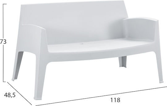 Set Salon Exterior Lounge 4 Piese Alb