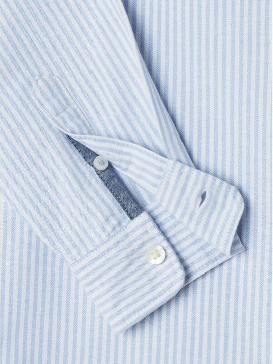 Kids Striped Long-sleeved Shirt Light Blue