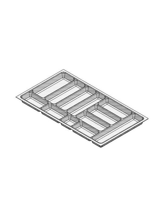 Agoform Tăvi Pentru Tacâmuri De Sertar Din Plastic 29x48cm Albă