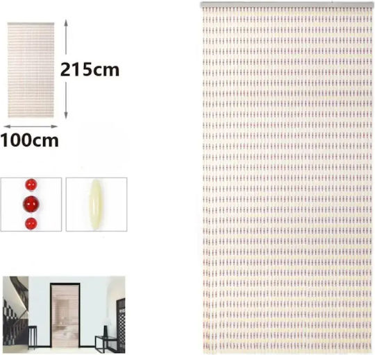 KMT Style Perdea ușă din Plastic Roșu 100x215cm 296431
