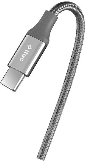 TTEC USB 2.0 Kabel USB-C männlich - USB-C 65W Gray 0.3m