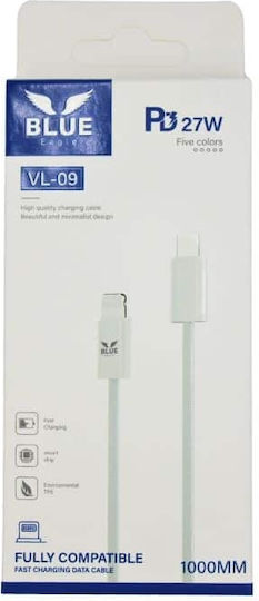 Blue Eagle Vl-09 Бързо Зареждащ Дата Кабел 27W Lightning Тип C Светлосин