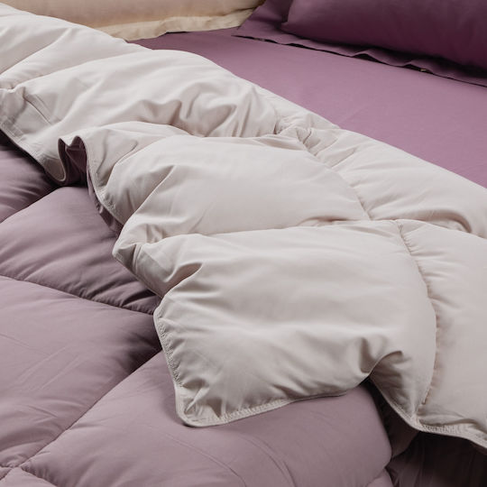 Das Home Υπέρδιπλο 220x240εκ. 9691 Happy Beige, Purple Das Home Υπέρδιπλο 220x240εκ. 9691 Happy Beige, Purple