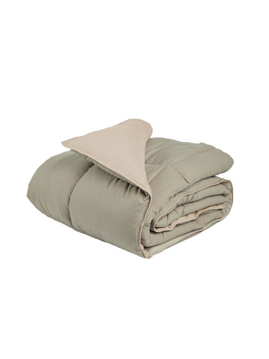 Das Home Duvet Single with Microfiber Filling 160x220cm 9692 Happy Taupe 550 GSMGsm 10.5 togs Togs