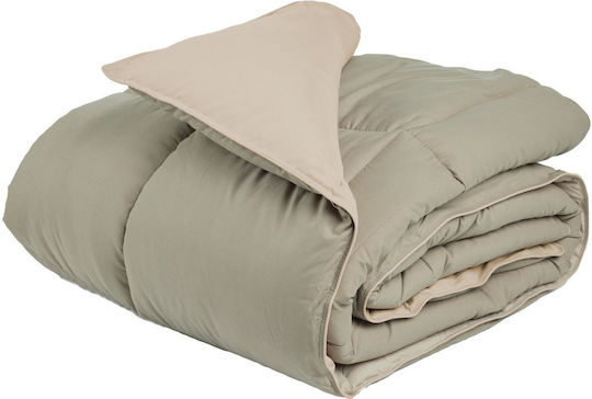 Das Home Πάπλωμα Μονό με Γέμιση Microfiber 160x220εκ. 9692 Happy Taupe 550 GSM 10.5 togs