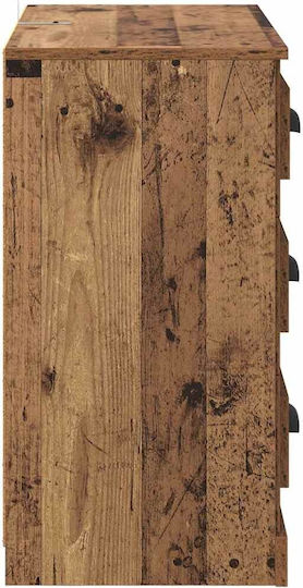 Wooden Chest of Drawers Coffee 70x35.5x67.5cm