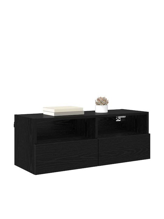 Wohnzimmer TV-Einheit Black Beech L80xB30xH30cm