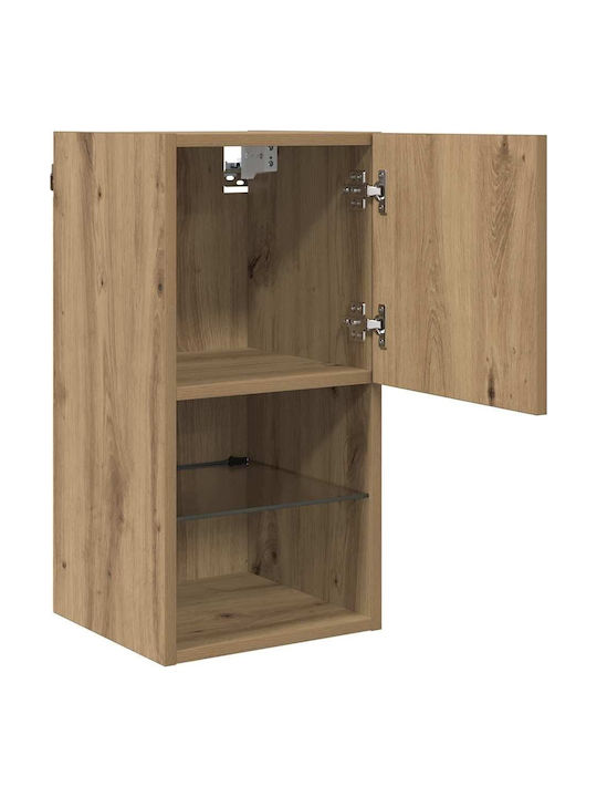 Wohnzimmer TV-Einheit Artisan Oak mit Beleuchtung L30.5xB30xH60cm