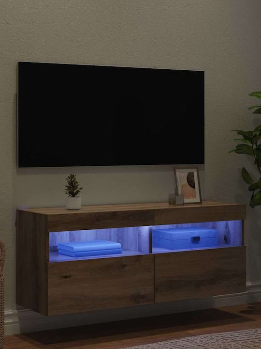 Wohnzimmer TV-Einheit Artisan Oak mit Beleuchtung L100xB30xH40cm