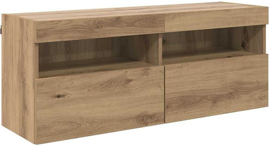 Σύνθετο Σαλονιού Artisan Oak με Φωτισμό Μ100xΒ30xΥ40εκ.