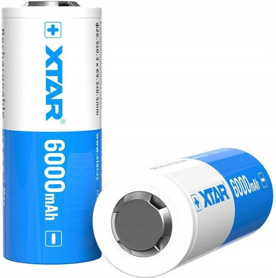 XTAR Επαναφορτιζόμενη Μπαταρία 26650 Li-ion 6000mAh 3.6V