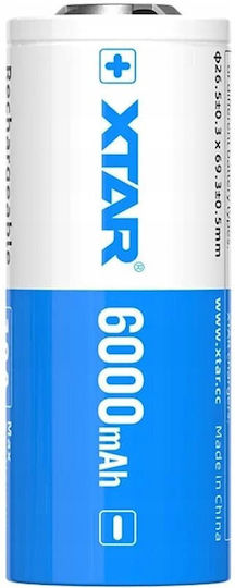 XTAR Επαναφορτιζόμενη Μπαταρία 26650 Li-ion 6000mAh 3.6V