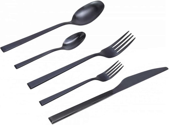 Cryspo Trio Durable Σετ Μαχαιροπίρουνα Ανοξείδωτα 18/10 Μαύρα 30τμχ
