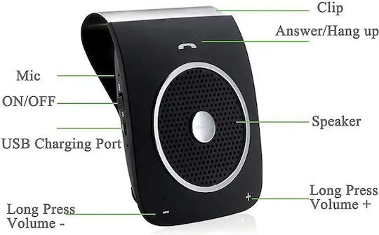Kit Bluetooth Auto Wireless Hands-Free Bt Speakerphone