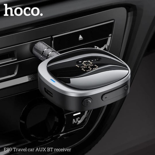 Bluetooth 5.3 Receiver Θύρα Εξόδου 3.5mm Jack Hoco E80 Μαύρο