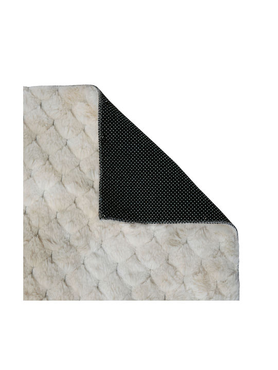 A-s Adriel Anti-slip Rug Rectangular Furry Ecru