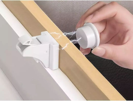 Verk Group Protecții pentru Dulapuri & Sertare cu magnet din Plastic în Culoare Alb 2.5x2.5cm 10buc