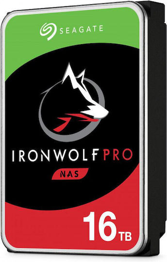 Seagate IronWolf Pro 16TB HDD Hard Drive 3.5" SATA III 7200rpm with 256MB Cache for NAS ST16000NT001