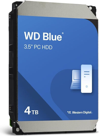 Western Digital Blue 4TB HDD Hard Drive 3.5" SATA III 5400rpm with 256MB Cache for Desktop WD40EZAX