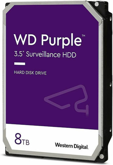 Western Digital Purple 1TB HDD Σκληρός Δίσκος 3.5" SATA III 5400rpm με 64MB Cache για Καταγραφικό WD11PURZ