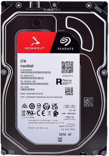 Seagate Ironwolf 2TB HDD Hard Disk 3.5