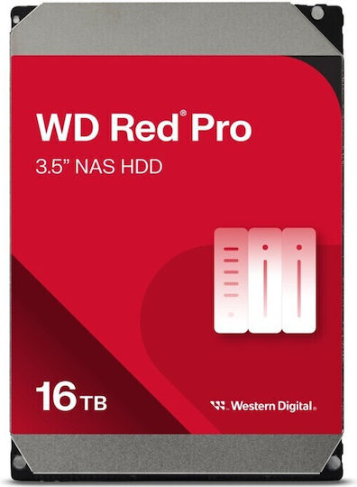 Western Digital Red Pro 16TB HDD Hard Drive 3.5" SATA III 7200rpm with 512MB Cache for NAS WD161KFGX