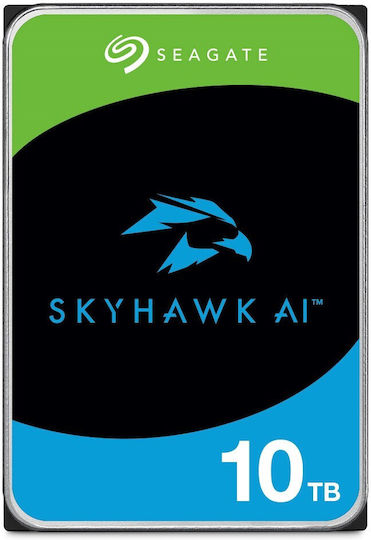 Seagate SkyHawk AI Surveillance 10TB HDD Hard Drive 3.5" SATA III 7200rpm with 256MB Cache for Recorder / NAS / Server ST10000VE001