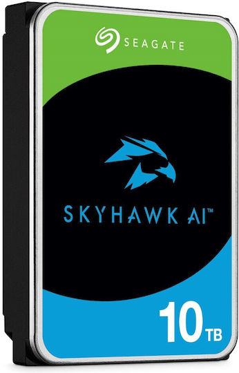Seagate SkyHawk AI Surveillance 10TB HDD Hard Drive 3.5" SATA III 7200rpm with 256MB Cache for Recorder / NAS / Server ST10000VE001