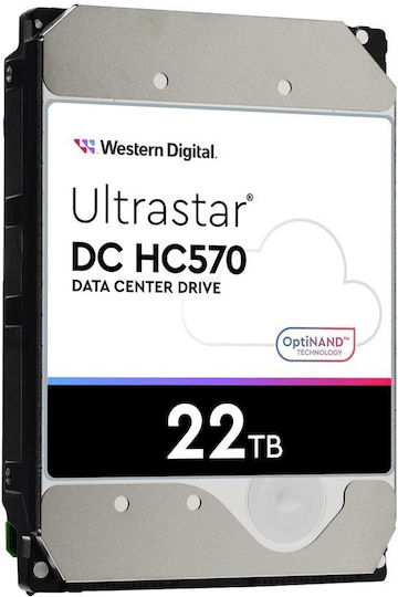 Western Digital Ultrastar DC HC570 22TB HDD Σκληρός Δίσκος 3.5" SATA III 7200rpm με 512MB Cache για Server 0F48155