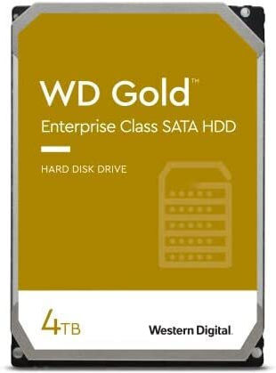 Western Digital Gold 4TB HDD Hard Drive 3.5" SATA III 7200rpm with 256MB Cache for NAS / Server WD4003FRYZ